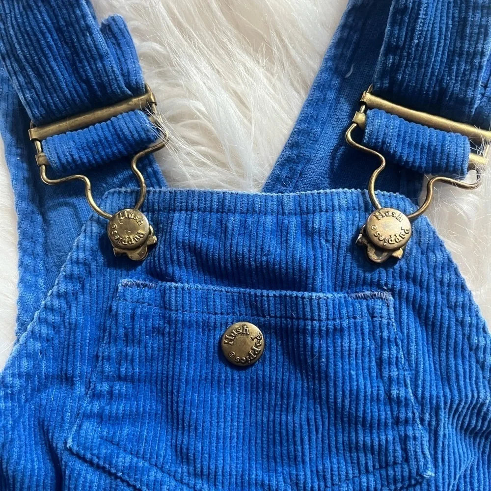 Kids Blue Corduroy Overalls hush puppies vintage 12 months